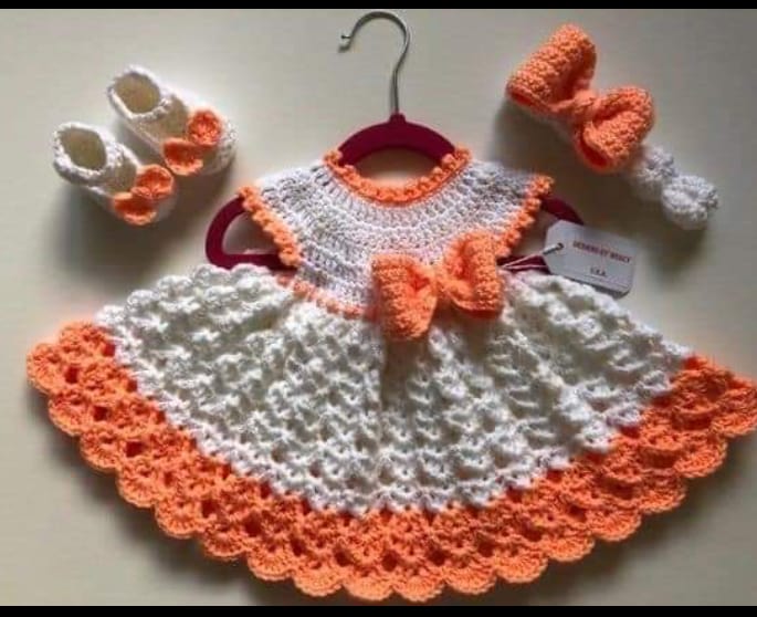 Winter Hand made Crochet dress for 0-5 years babies