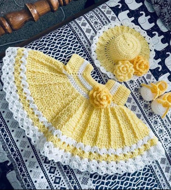 Winter Hand made Crochet dress for 0-5 years babies