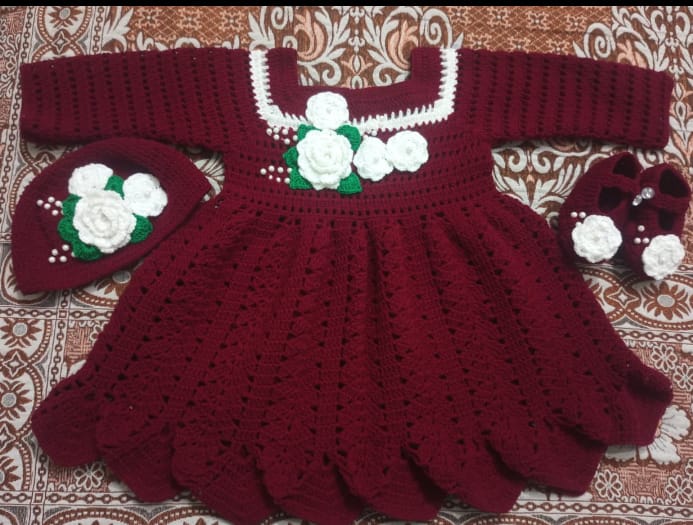 Winter Hand made Crochet dress for 0-5 years babies
