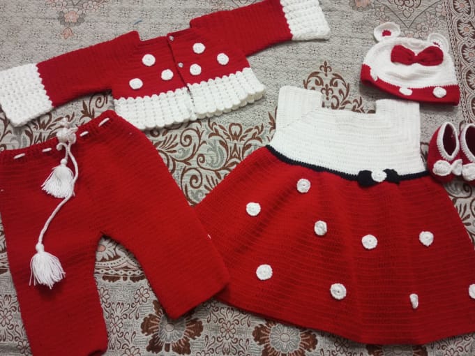 Winter Hand made Crochet dress for 0-5 years babies